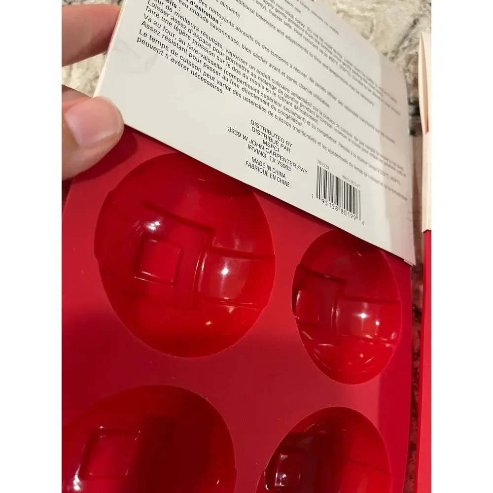 Celebrate It Christmas Noel Red Santa Belly Silicon Candy Molder Set of 2 NEW